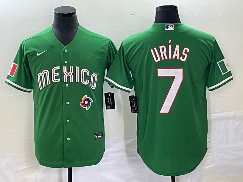 Men 2025 World Cup Mexico #7 Urias Green Nike MLB Jersey style 318->more jerseys->MLB Jersey